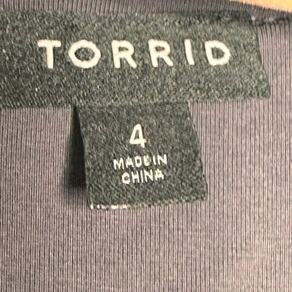 Torrid Size 4 Modal Blend Gray Zip-Front V-Neck Dress With Pockets - Picture 6 of 12